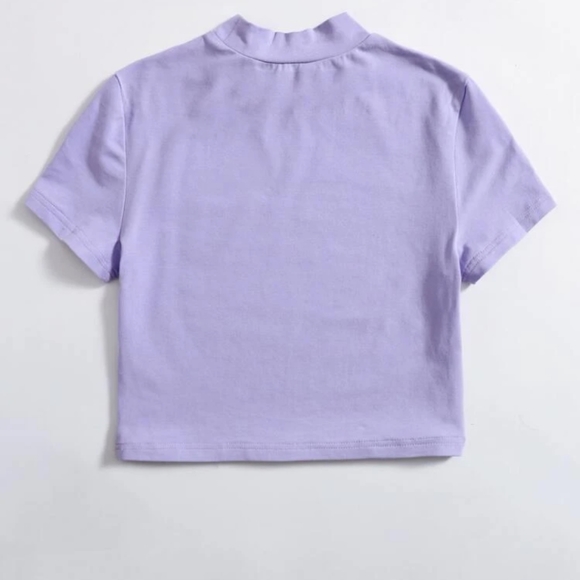 Lilac Crop Tee women's Juniors - Picture 4 of 13